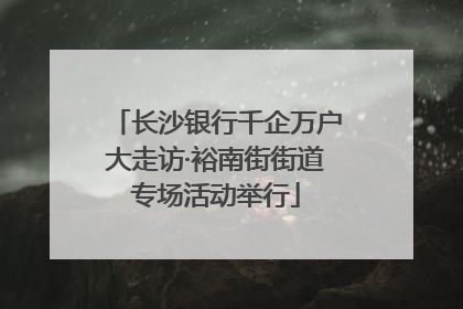 长沙银行千企万户大走访·裕南街街道专场活动举行