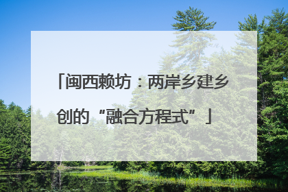 闽西赖坊：两岸乡建乡创的“融合方程式”
