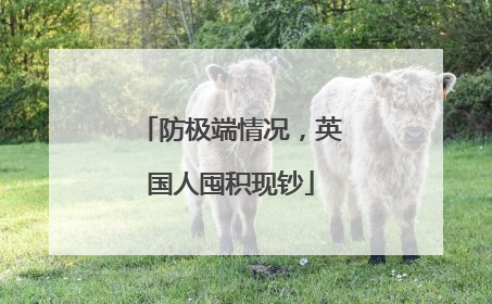 防极端情况，英国人囤积现钞
