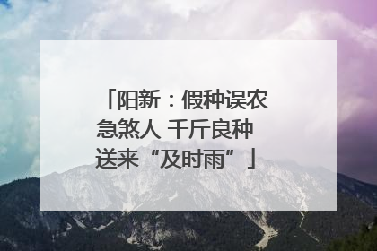 阳新：假种误农急煞人 千斤良种送来“及时雨”