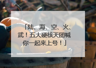 陆、海、空、火、武！五大硬核天团喊你一起来上号！