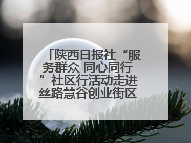陕西日报社“服务群众 同心同行”社区行活动走进丝路慧谷创业街区将服务由“等人上门”转为“主动下沉”