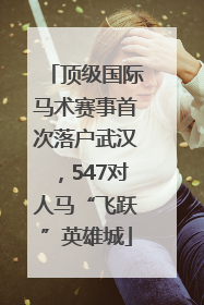 顶级国际马术赛事首次落户武汉，547对人马“飞跃”英雄城
