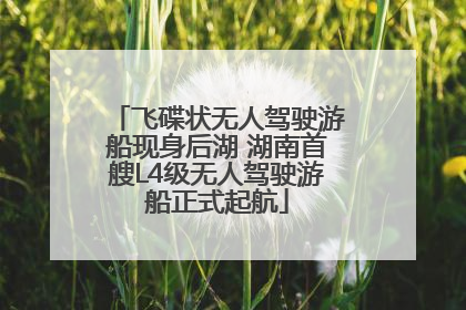 飞碟状无人驾驶游船现身后湖 湖南首艘L4级无人驾驶游船正式起航