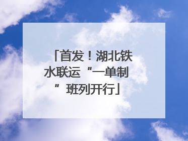 首发！湖北铁水联运“一单制”班列开行