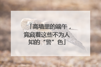 高墙里的端午，竟藏着这些不为人知的“警”色