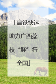 高铁快运助力广西荔枝“鲜”行全国