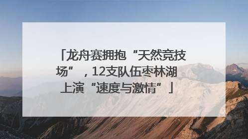 龙舟赛拥抱“天然竞技场”，12支队伍枣林湖上演“速度与激情”