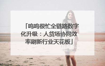 鸣鸣很忙全链路数字化升级：人货场协同效率刷新行业天花板