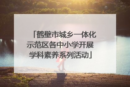 鹤壁市城乡一体化示范区各中小学开展学科素养系列活动