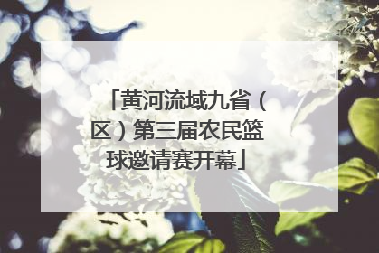黄河流域九省（区）第三届农民篮球邀请赛开幕