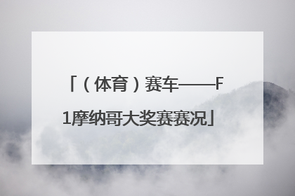 （体育）赛车——F1摩纳哥大奖赛赛况