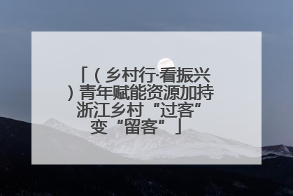 （乡村行·看振兴）青年赋能资源加持 浙江乡村“过客”变“留客”