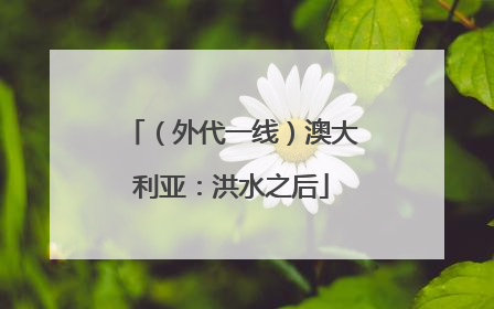 （外代一线）澳大利亚：洪水之后