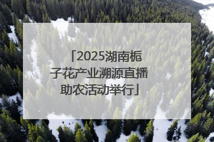 2025湖南栀子花产业溯源直播助农活动举行