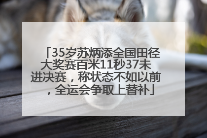 35岁苏炳添全国田径大奖赛百米11秒37未进决赛，称状态不如以前，全运会争取上替补