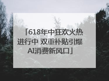 618年中狂欢火热进行中 双重补贴引爆AI消费新风口