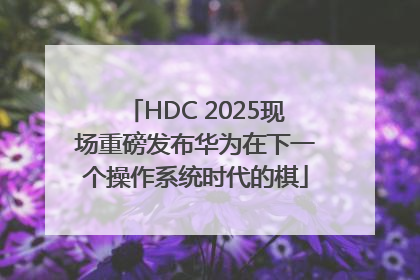 HDC 2025现场重磅发布华为在下一个操作系统时代的棋